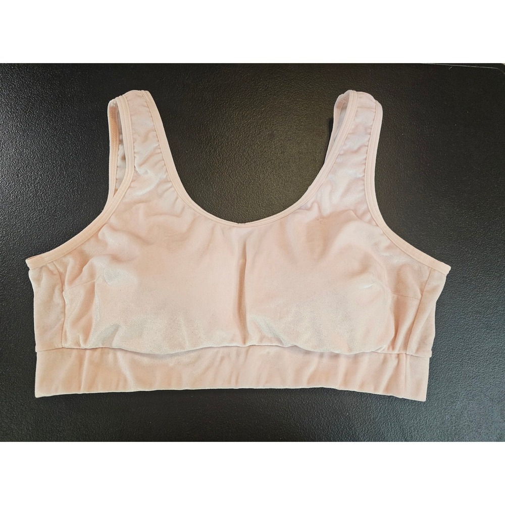 Torrid Bralette Women 1 Pink Velvet Curve Scoop Neck Pull-on Loungewear #ST29